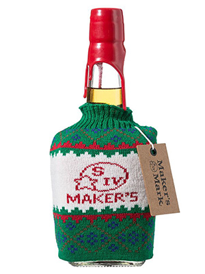 Image - Bourbon Whisky with Knitted Bottle Warmer by Maker’s Mark